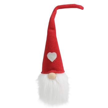 Northlight 21.5" Red and White Gnome Head with Hat Table Top Christmas Decoration