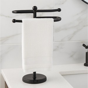 Home Mart Goods Matte Black Stainless Steel S-Design Fingertip Towel Holder With Heavy Base - 1 of 4