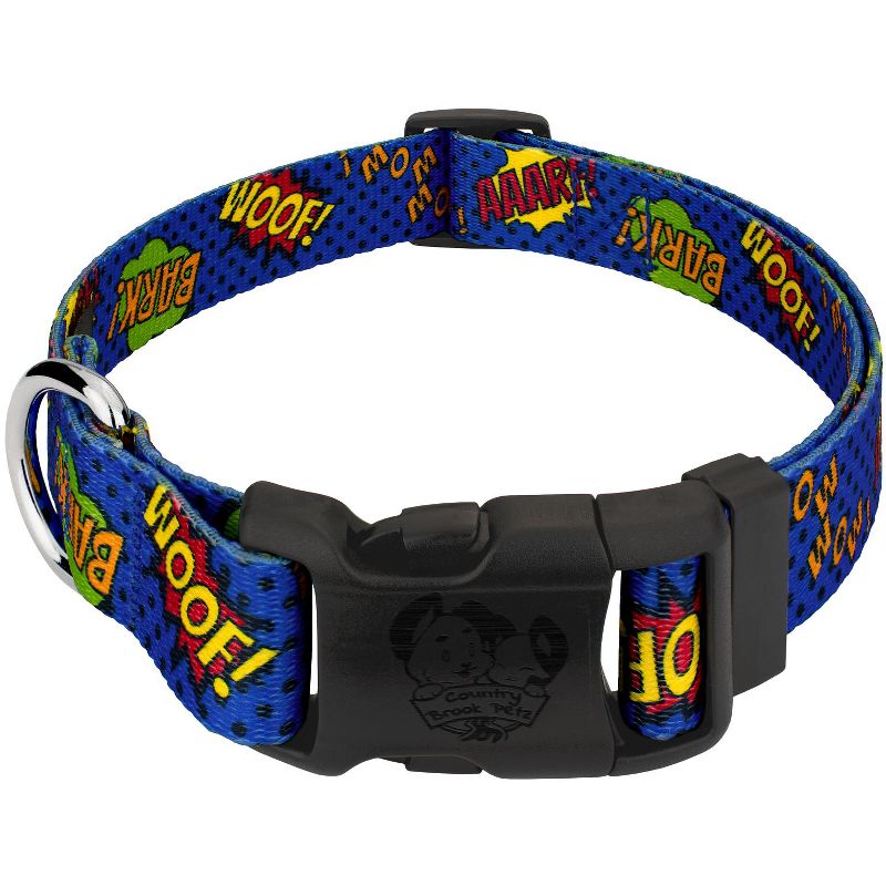 Country Brook Petz Deluxe Blue Super Dog Collar - Made in the U.S.A, 1 of 6