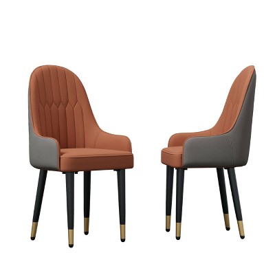 Artloge Set Of 2 Upholstered Cushion Kitchen Dining Room High Back Accent Chairs