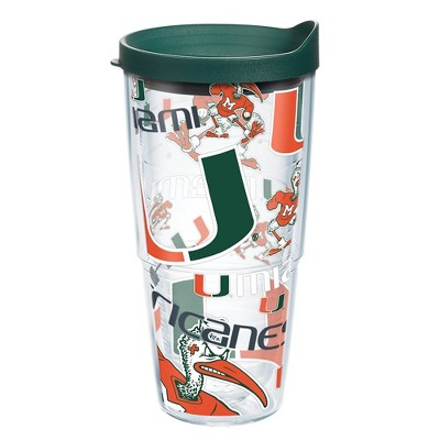 NCAA Miami Hurricanes All Over Classic Tumbler with Lid - 24oz