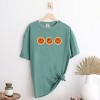 S.W.Smiley Pumpkin Pies - Women's Garment Dyed Graphic T-Shirt - 2 of 4