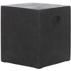 Trunk Indoor/Outdoor Modern Concrete Round Accent Table - Black - Safavieh - image 4 of 4