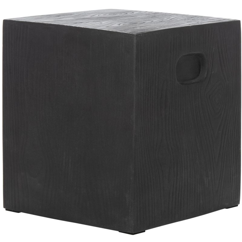 Trunk Indoor/Outdoor Modern Concrete Round Accent Table - Black - Safavieh., 4 of 8