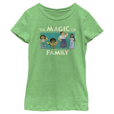 Girl's Encanto The Magic Of Family T-shirt - Green Apple - Medium : Target