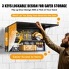 ZACHVO 20 Inch High Black Metal Lockable Wall Garage Storage Cabinet with Flip-Up Door and Adjustable Shelf for Home, Basement, and Workshop - 3 of 4