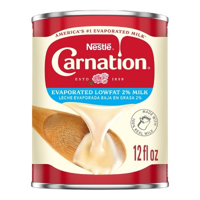 Nestle Carnation Low Fat 2% Evaporated Milk for Pumpkin Pie and Cooking - 12 fl oz