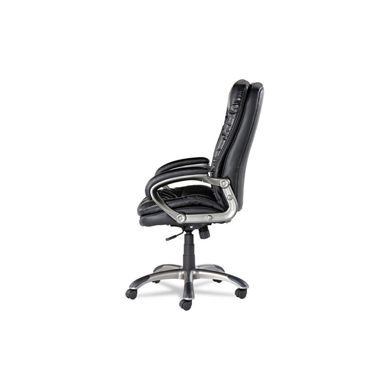 OIF Executive Swivel/Tilt Bonded Leather High-Back Chair, Supports Up to 250 lb, 18.50" to 21.65" Seat Height, Black, 4 of 7
