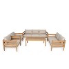 Christopher Knight Home Jacinda 5 Piece Ourdoor Rustic Upholstered Seating Set with Slat Design - 2 of 4