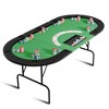 Poker Game Table - 1 Iron Leg, 9 Hole Ring Design, Durable Build, Smooth Playing Surface, Perfect for Poker Games - 2 of 4