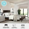 Martha Stewart Queen Corbin Solid Wood Platform Bed Dark Brown - 3 of 4