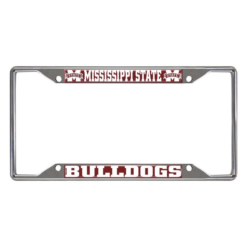 NCAA Mississippi State Bulldogs University Stainless Steel License Plate Frame, 1 of 4