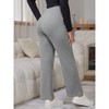 INSPIRE CHIC Women's Maternity Pants Straight Leg Pregnancy Sweatpants with Drawstring - 4 of 4