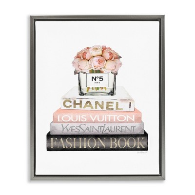 Stupell Industries Pink Fashion Book Stack, 17" x 21"