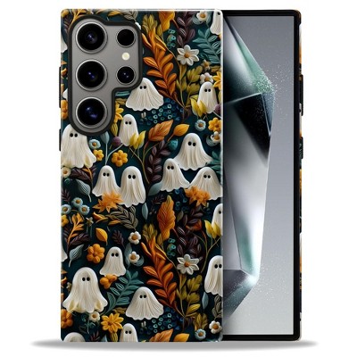 BONGEEK Case Compatible with Samsung Galaxy S25,Ultra,Scratch Resistant Hybrid 2-Layer Hard Shell Bright Phone Case, Autumn Garden Halloween