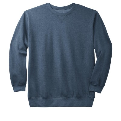 Kingsize Men's Big & Tall Fleece Crewneck Sweatshirt - Tall - Xl ...