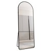 The 4st Generation Of Floor Mounted Full Length Mirrors. Aluminum Alloy Metal Frame Arched Wall Mirror, Bathroom Makeup Mirror, Bedroom Porch - 3 of 4