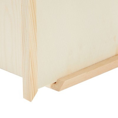 Unfinished Pine Wood Tissue Box Cover for DIY Crafts
