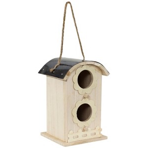 Sunnydaze Wooden Hanging Bungalow Birdhouse 7" - 1 of 4