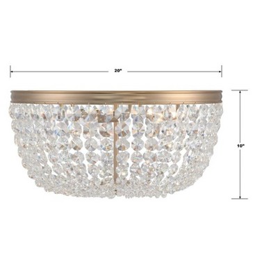 Nola Vibrant Gold 5-Light Crystal Flush Mount