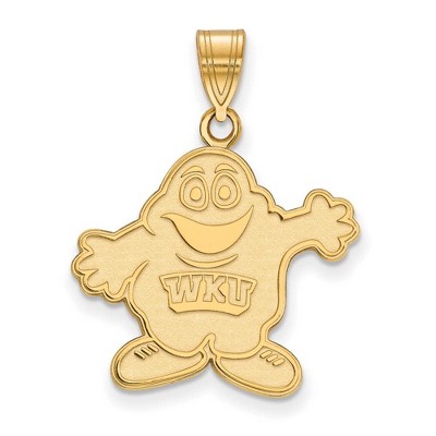 Black Bow Jewelry 10k Yellow Gold Western Kentucky Hilltoppers NCAA Large Pendant