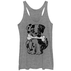 Women's Lost Gods Puppy Bone Racerback Tank Top - 1 of 3