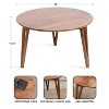 Kate and Laurel Kershaw Round Coffee Table, 30x30x19, Walnut Brown - 2 of 4