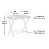 INFURNIC Desks Modern Tray Top Side Table with Spacious Surface and Lower Shelf for Storage, White, 30.24"*11.5"*71.02" - 2 of 4