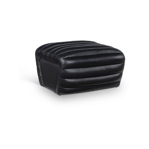 Meridian Furniture,Vega Vegan Leather Ottoman - 1 of 4