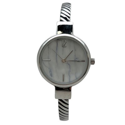 Olivia Pratt Every Day Thin Marble Face Bangle Women Watch