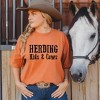 Simply Sage Market Women's Herding Kids and Cows Short Sleeve Garment Dyed Tee - 2 of 4