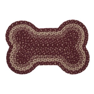 Burgundy Tan Indoor/Outdoor Medium Bone Rug 15x23 - 1 of 4