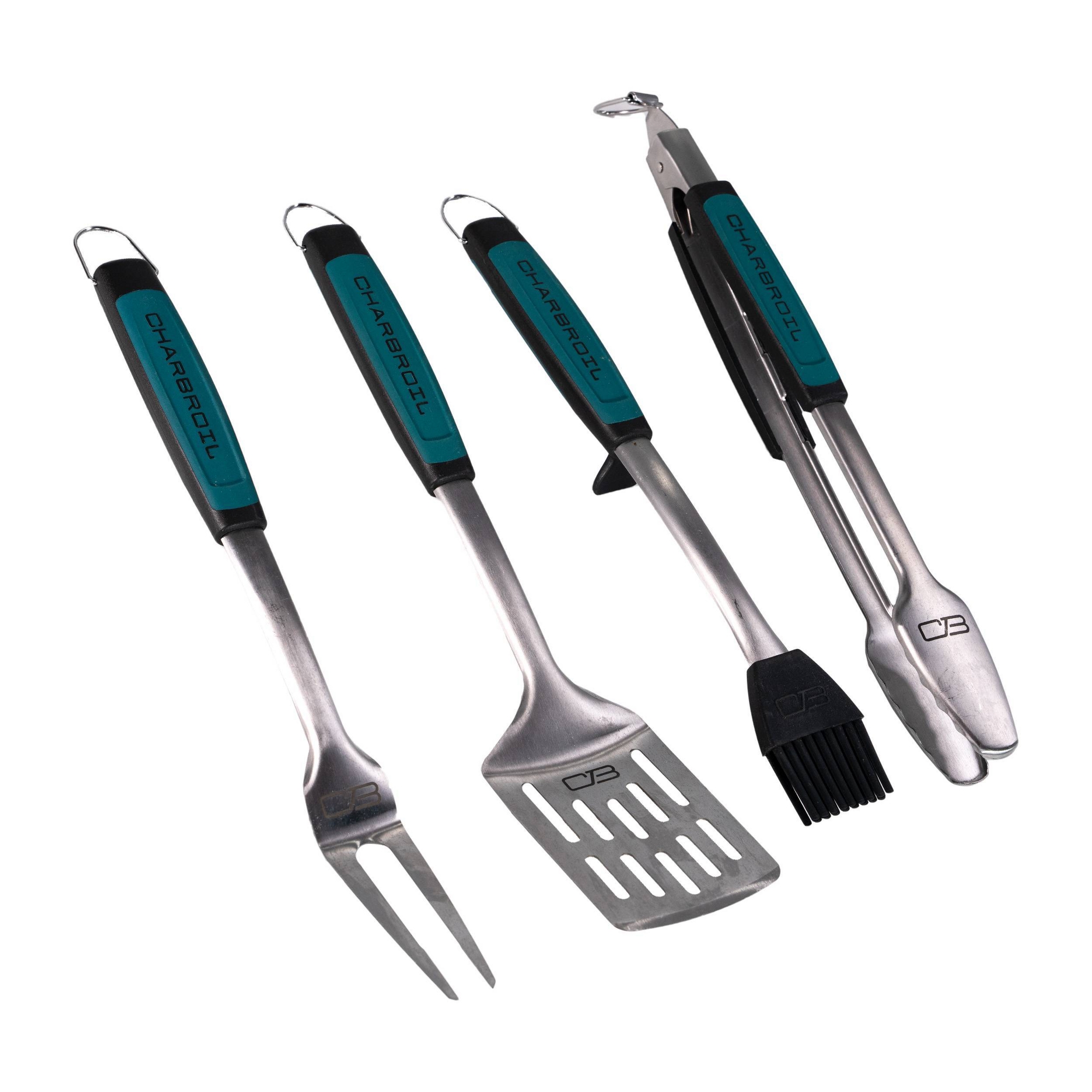 Charbroil 4pc Comfort Grip Tool Heat-Resistant Grill Cookware Set