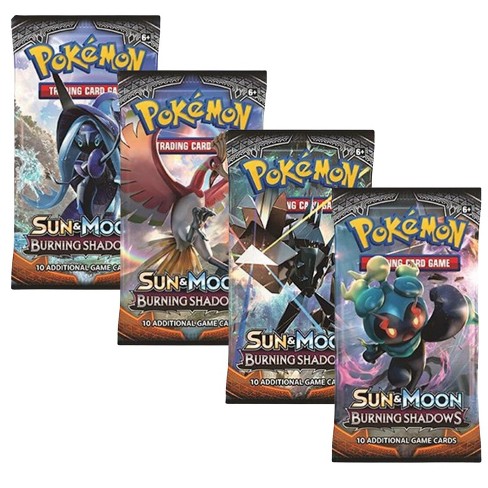 Pokemon Sun & Moon Burning Shadows | 4 Booster Packs (One of Each Artwork) - image 1 of 4