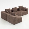 Whisen 3-Seat Modular Sectional Sofa, All-Foam Compressed Deep-Seat Couch with Textured Chenille, Tool-Free Assembly - 2 of 4