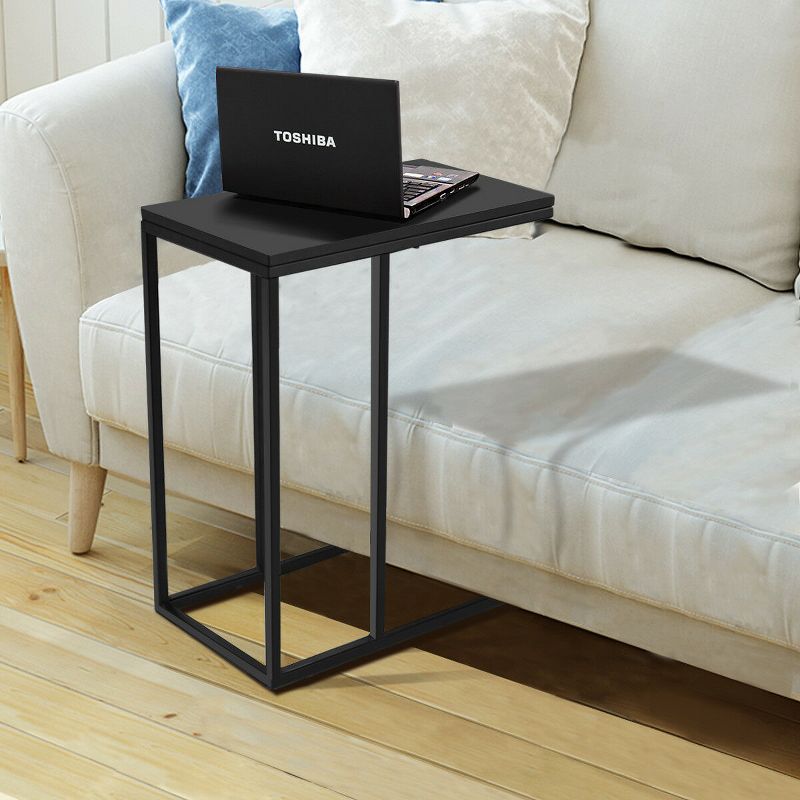 Costway Coffee Tray Sofa Side End Table Ottoman Couch Console Stand TV Lap Snack Black, 4 of 10
