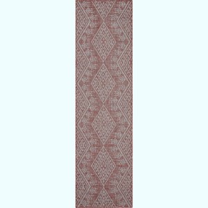 Well Woven Cascade Indoor OutdoorFlat Weave Pile Diamond Medallion Area Rug - 1 of 4