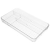 OnDisplay Clear Acrylic Makeup Organizer Tray – 4-Compartment Cosmetic Drawer Insert for Vanity, Bathroom, or Desk - 2 of 4