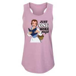 Women's - Disney Princess - Belle One More Page Graphic Racerback Tank - 1 of 4
