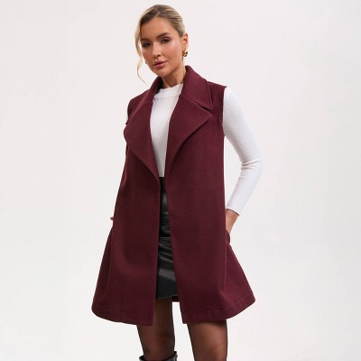 Women's Long Belted Trench Vest - A New Day