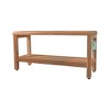 35" Eleganto ED1002 Wide Teak Shower Bench with Shelf - EcoDecors - 2 of 4