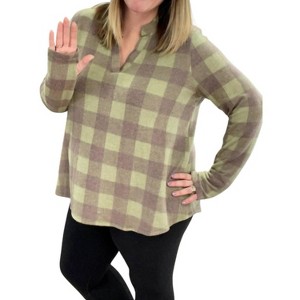 Women's Long Sleeve with Thumbholes Gabby Tee - honeyme - 1 of 2
