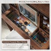 Farmhouse Makeup Vanity Tables with Sliding Lighted HD mirror, Vanity Desk with Glass Tabletop for Bedroom, Stool Included, Reclaimed Barnwood - 4 of 4