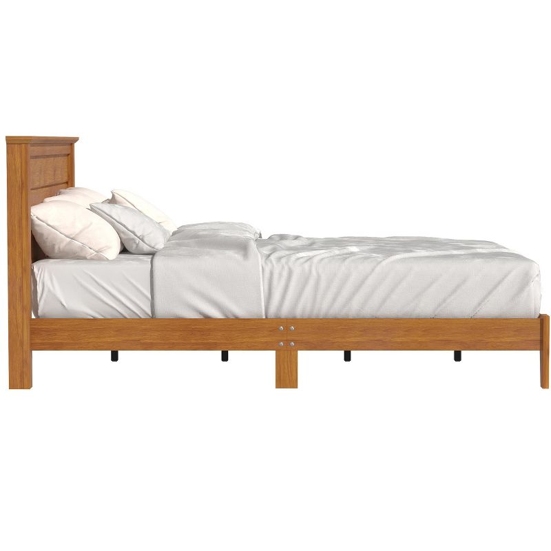 Galano Harlowin Wood Frame Queen Platform Bed With Headboard, 5 of 16