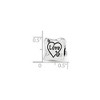 Black Bow Jewelry Sterling Silver Love Marriage Family 3-Sided Trilogy Bead Charm - 4 of 4