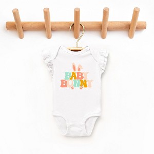 The Juniper Shop Baby Bunny Ears Baby Flutter Sleeve Bodysuit - 1 of 3
