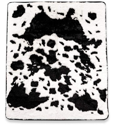 black and white cowhide