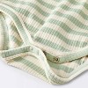 Baby Girls' Striped Modal Ribbed Romper - Cloud Island™ Green - 4 of 4