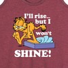Women's - Garfield - Rise But Won't Shine Graphic Racerback Tank - 2 of 4