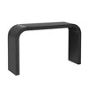 HDZNVF 52 Inch Wood Console Table with Curved Edge, Natural Texture, Black - 3 of 4